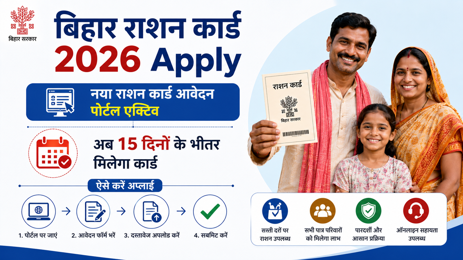 Bihar Ration Card 2026 Apply